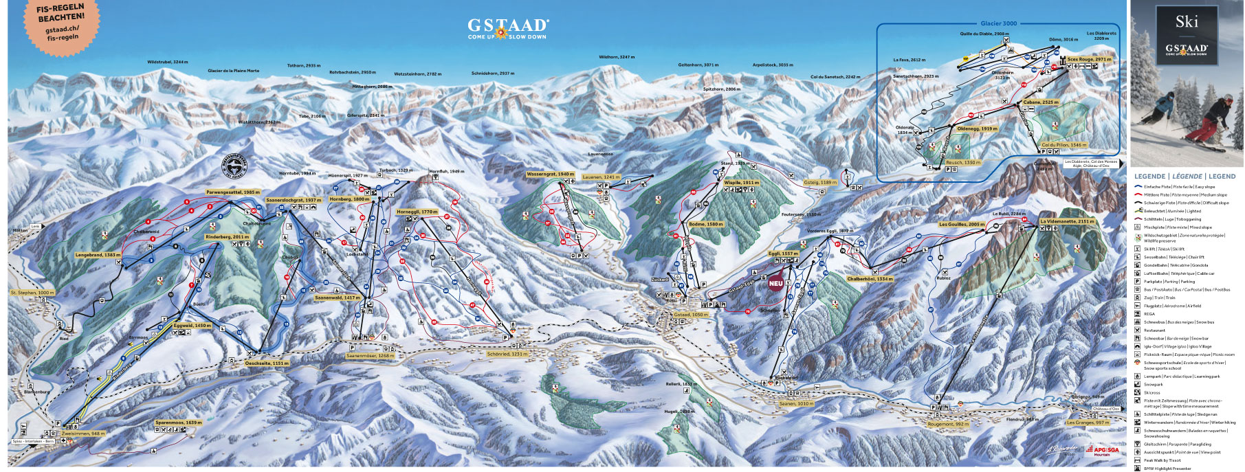 Gstaad ski map
